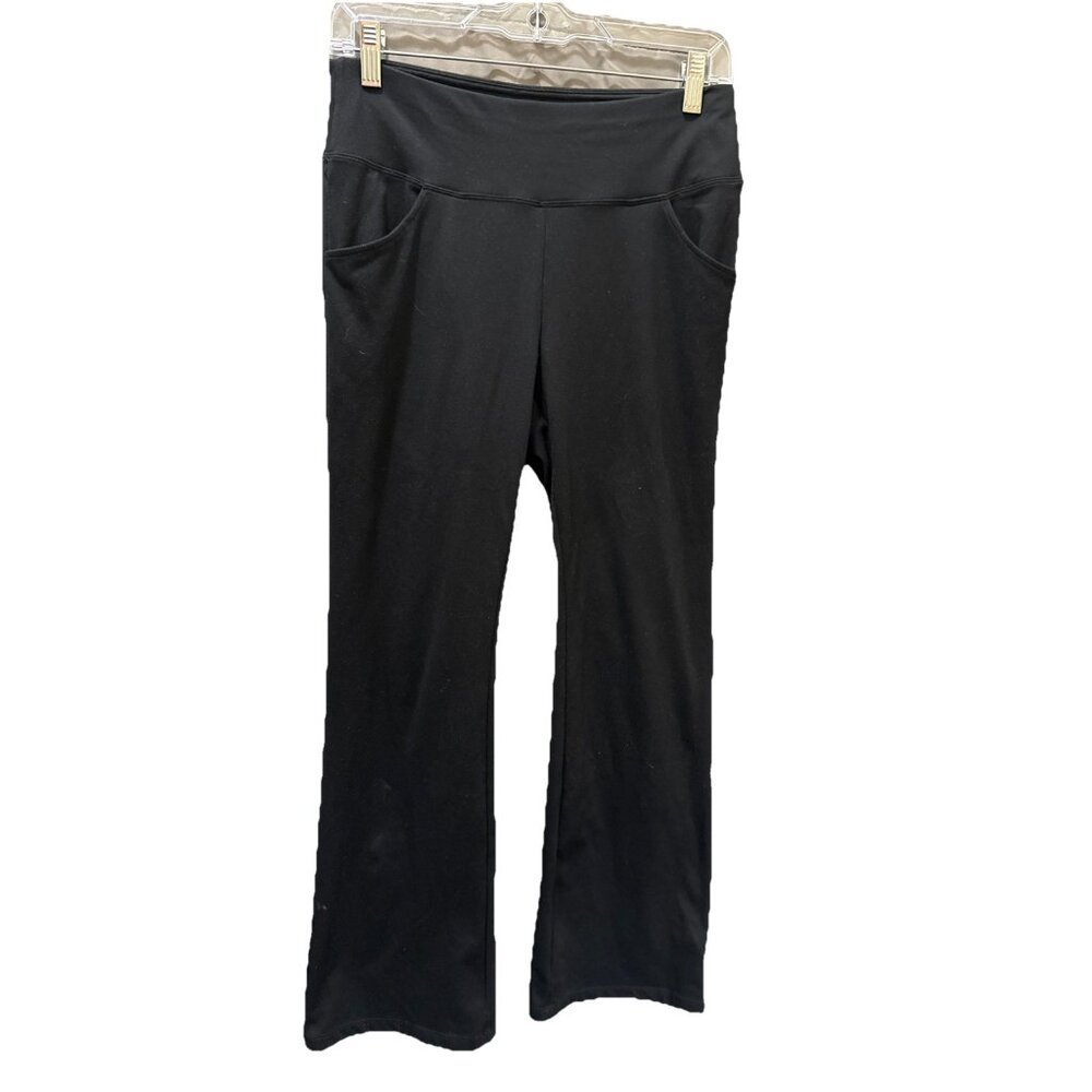 IUGA FlexTight Yoga Leggings Size MEDIUM Waist Tummy Control w/Pockets Black